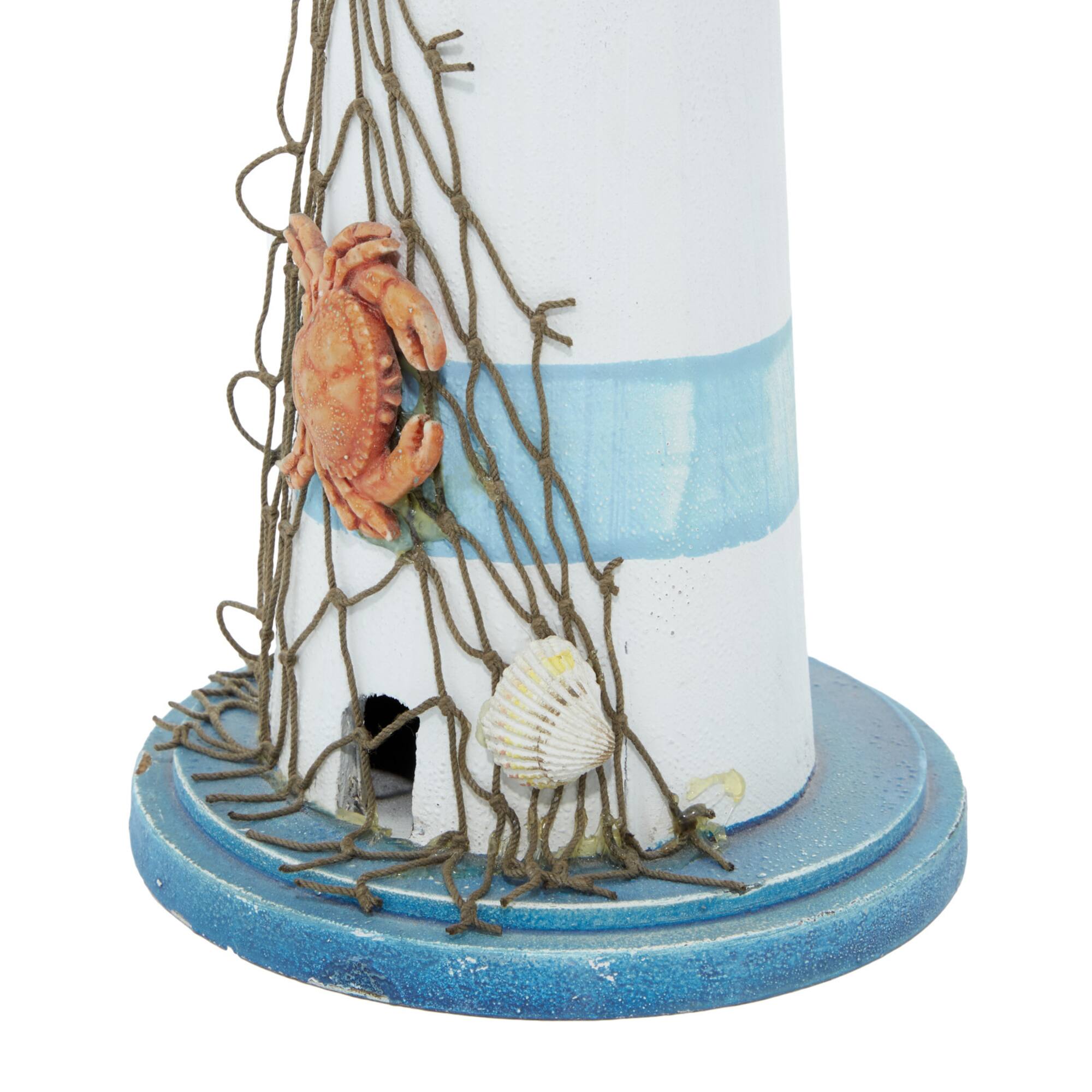 16" Wood Lighthouse Table Accent